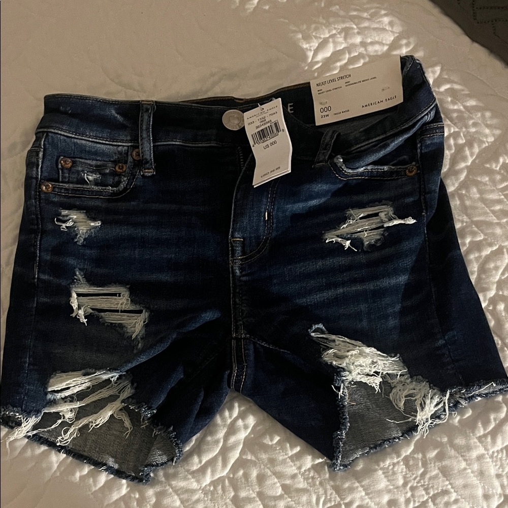 American Eagle Outfitters Dark Blue Denim Shorts